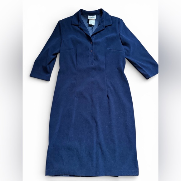 Vintage Northern Reflections Navy Blue Dress - Picture 2 of 7